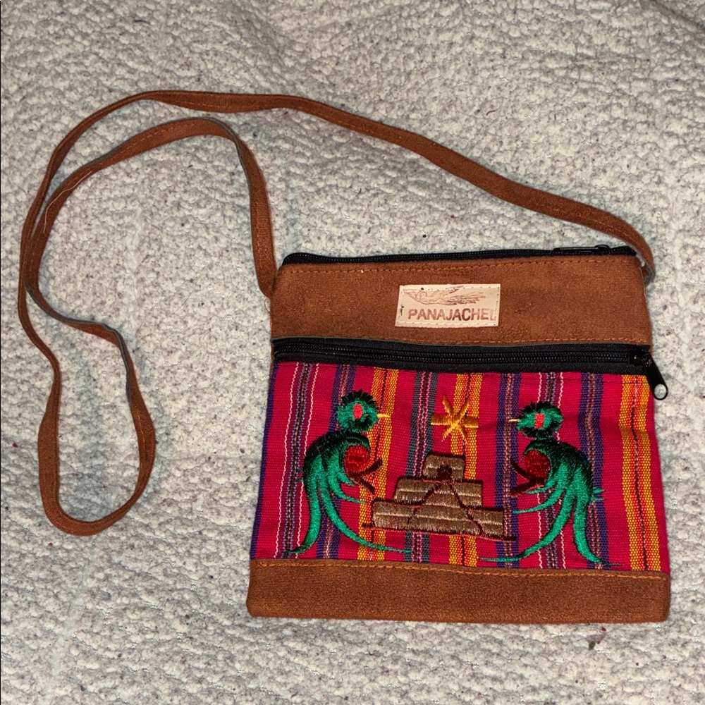 Panajachel Multicolor Embroidered Crossbody Purse Bag